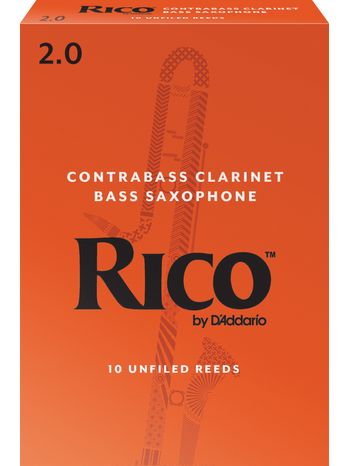 Rico ContraBass Clarinet Reed 2; Box of 10