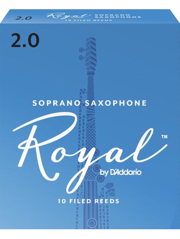 Rico Royal Soprano Sax Reeds 2; Box of 10